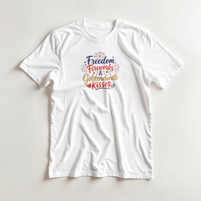 Freedom Fireworks & Goldendoodle Kisses - T Shirt