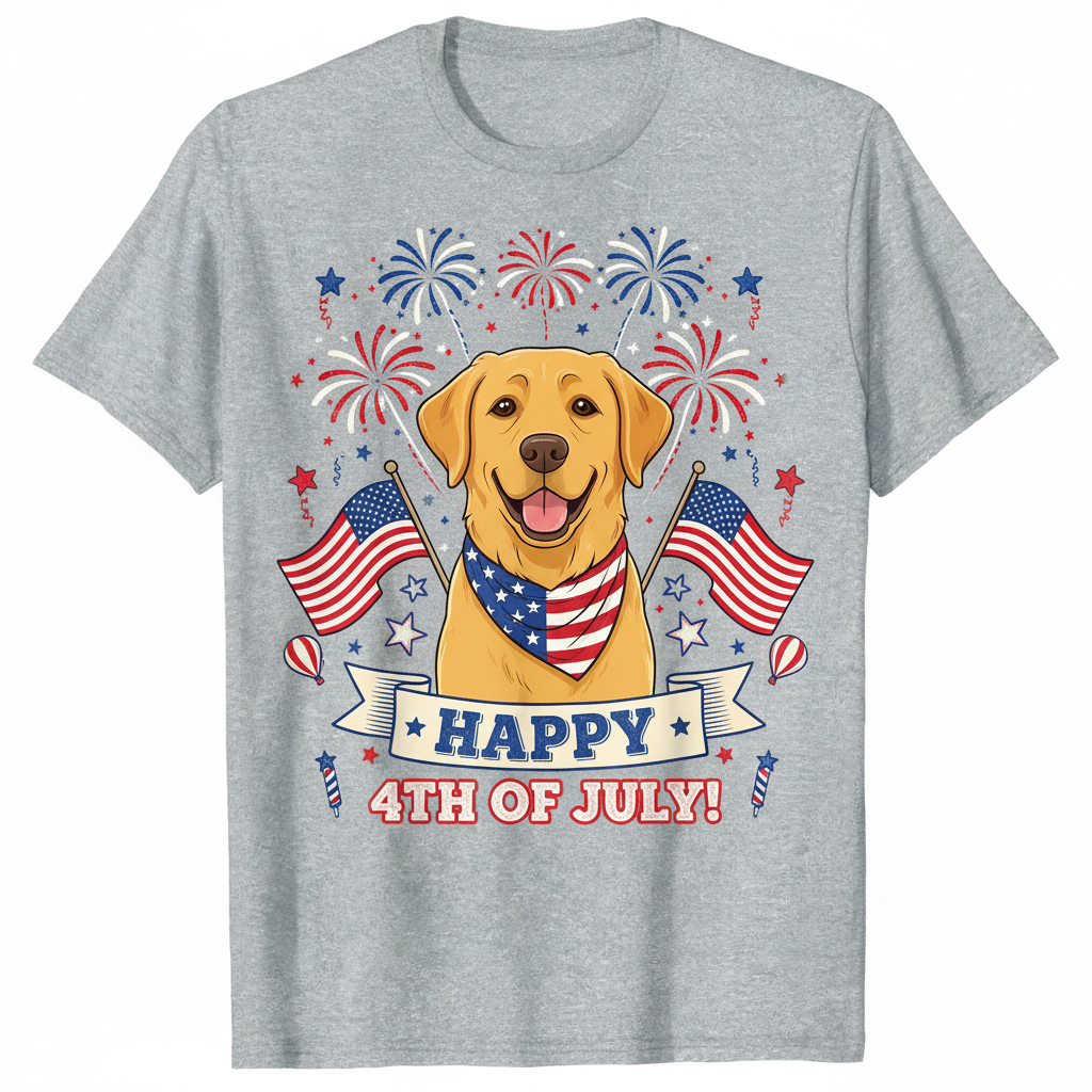 Freedom Fireworks & Labrador Kisses - T-Shirt